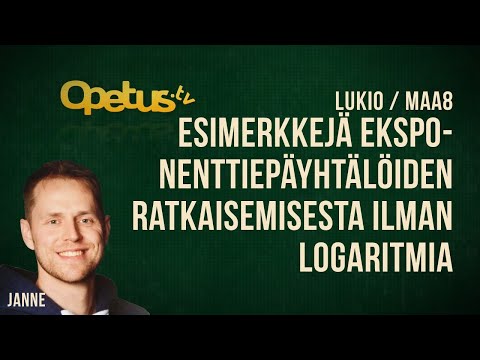 Video: Kuinka päästä eroon eksponenteista algebrassa?