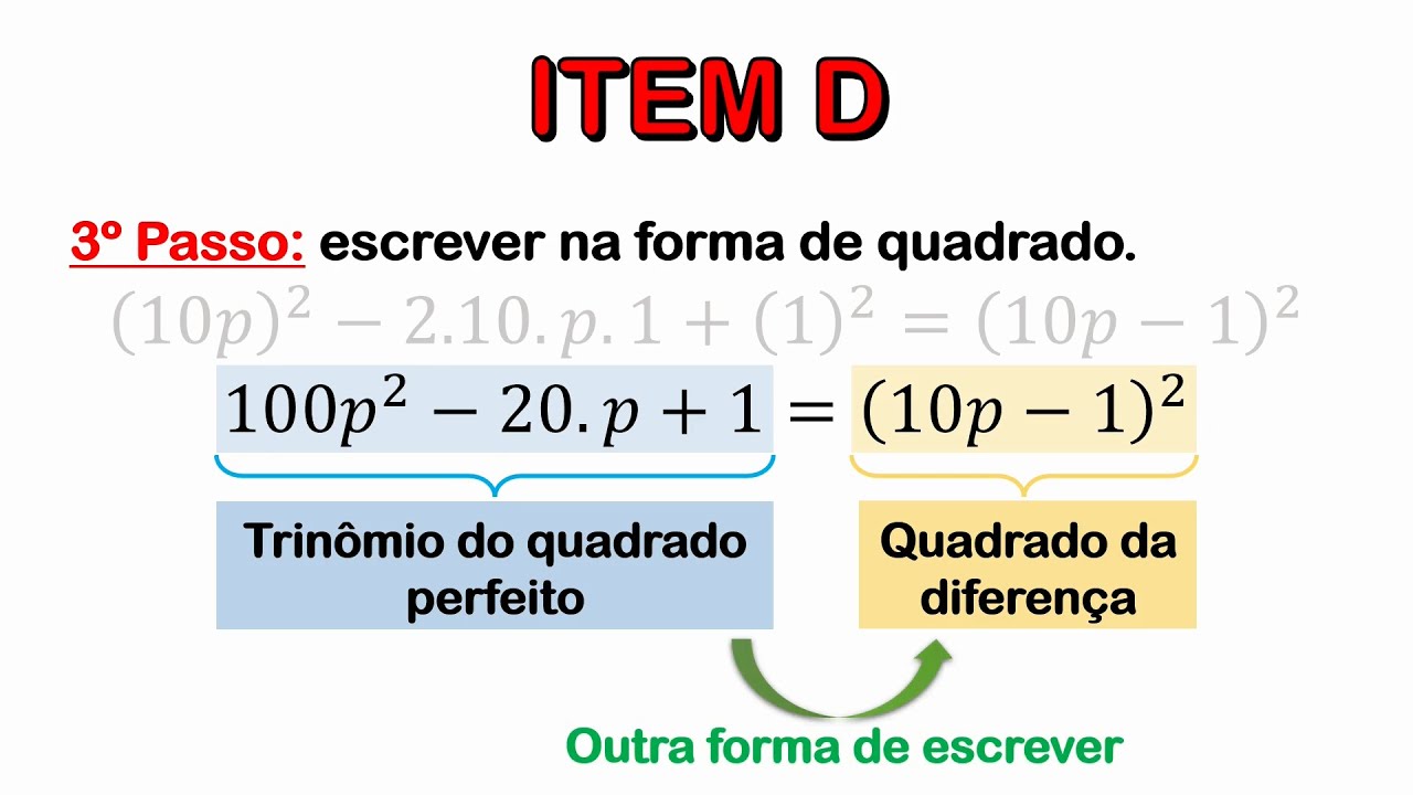 Polinômios - Trinômio do quadrado perfeito - Exercícios 1 - YouTube
