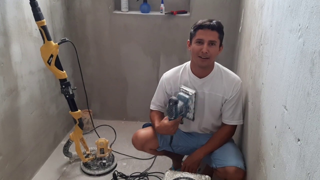 como lixar massa corrida acrílica - YouTube