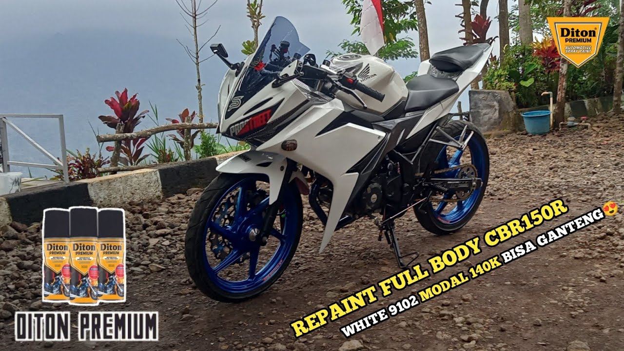 Repaint Full Body CBR 150R White 9102 Diton Premium