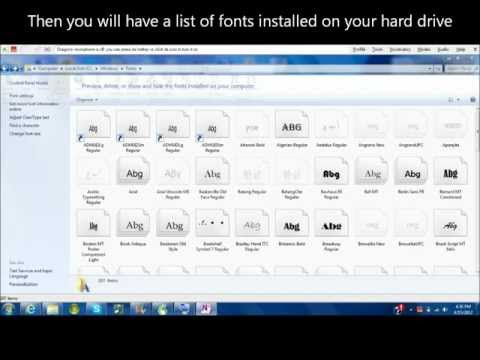 How to view all fonts on your Windows 7