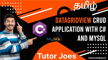 DataGridView CRUD application with C# ContextMenuStrip and MySQL in Tamil | Tutor Joes