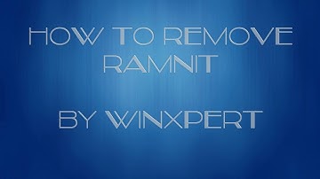 How to remove ramnit