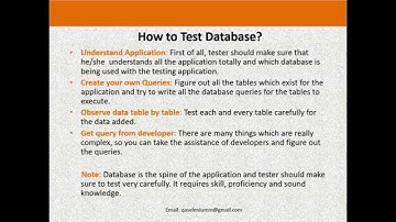 Database Testing Concepts