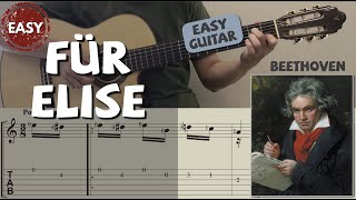 Video thumbnail of "Für Elise / Beethoven (Easy Guitar) [Notation + TAB]"