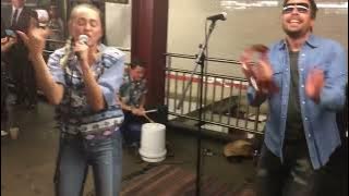 Miley Cyrus and Jimmy Fallon Surprise NYC Subway Performance 06/13/17