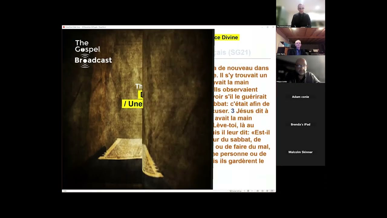 The Gospel Broadcast - 30/11/2025 - Doctor's Orders / Une Ordonnance Divine