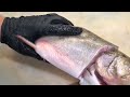 Filleting an Alaska brook trout