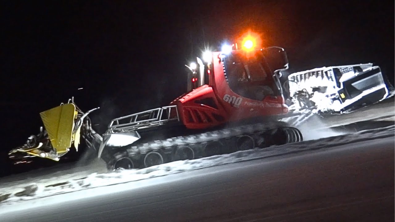 Pistenbully 600 Polar SCR Grooming Action - Turbo whistle and hydraulic oil pump Sound