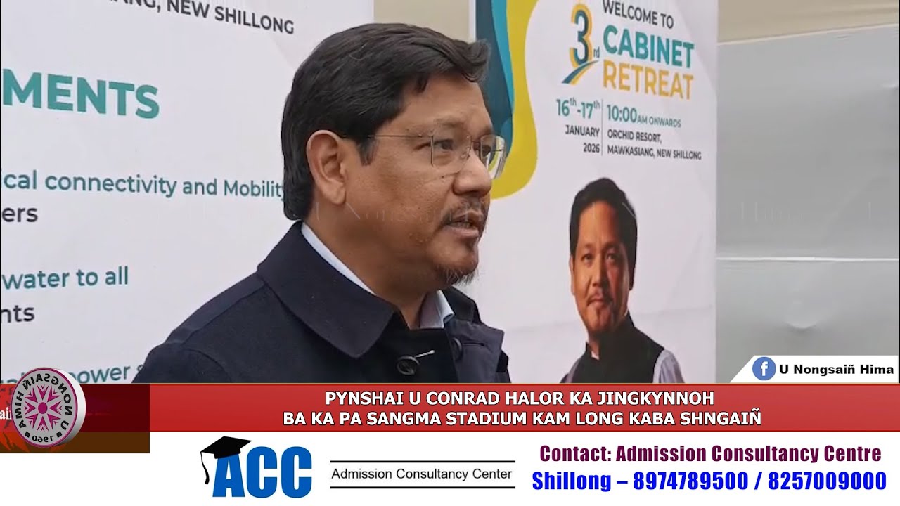 PYNSHAI U CONRAD HALOR KA JINGKYNNOH BA KA PA SANGMA STADIUM KAM LONG KABA SHNGAIÑ