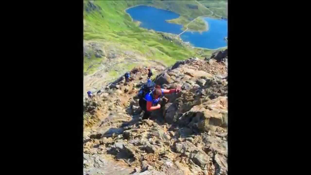 Crib Goch is a 500 metre long knife edge ridge with no escape route 25