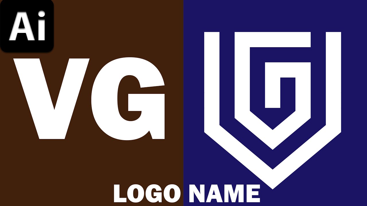 How to Make VG Letter Logo Design || Adobe Illustrator Tutorial EP - 193 