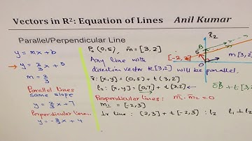 Vectors R2 Parallel and Perpendicular Lines Examples - EDEXCEL - GCSE