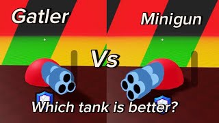 Gatler tank vs Minigun tank in Roblox tank game screenshot 4