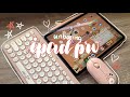 [unboxing 📦  and chill] ipad pro 2020 11” + apple pencil 🍎 w/ cute accessories ✨