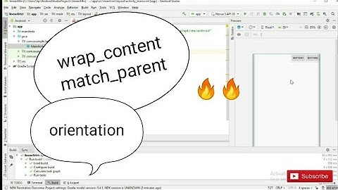Linear Layout Part-1 | wrap content and match parent |orientation | Android Studio