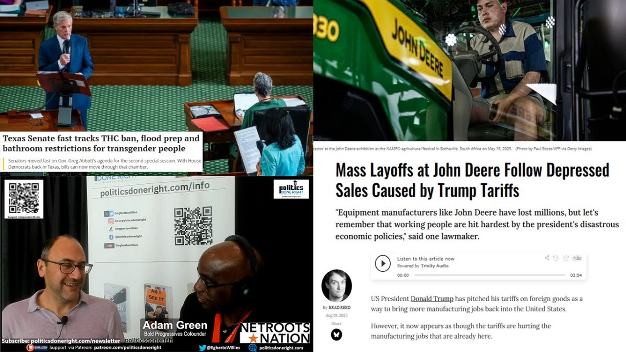 Bold Progressives cofounder on Democratic Party. Mass lay-offs at middle school.