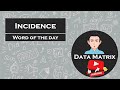 Word Of The Day : Incidence