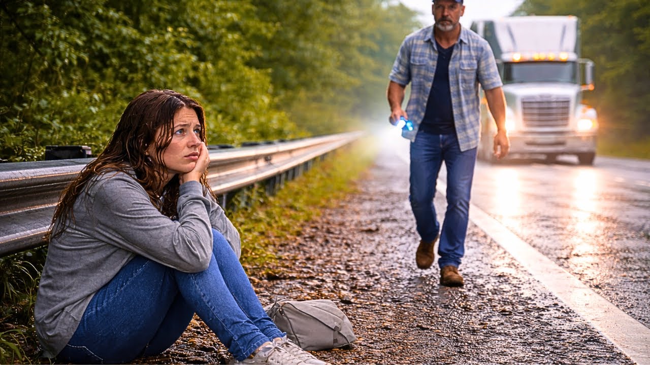 Caminhoneiro encontra mulher chorando sozinha na BR de madrugada… e percebe algo errado.. Mais ele .
