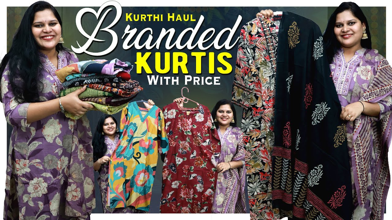 Branded dress | party wear kurti | kurthi haul | long kurti collection | Telangana Pilla