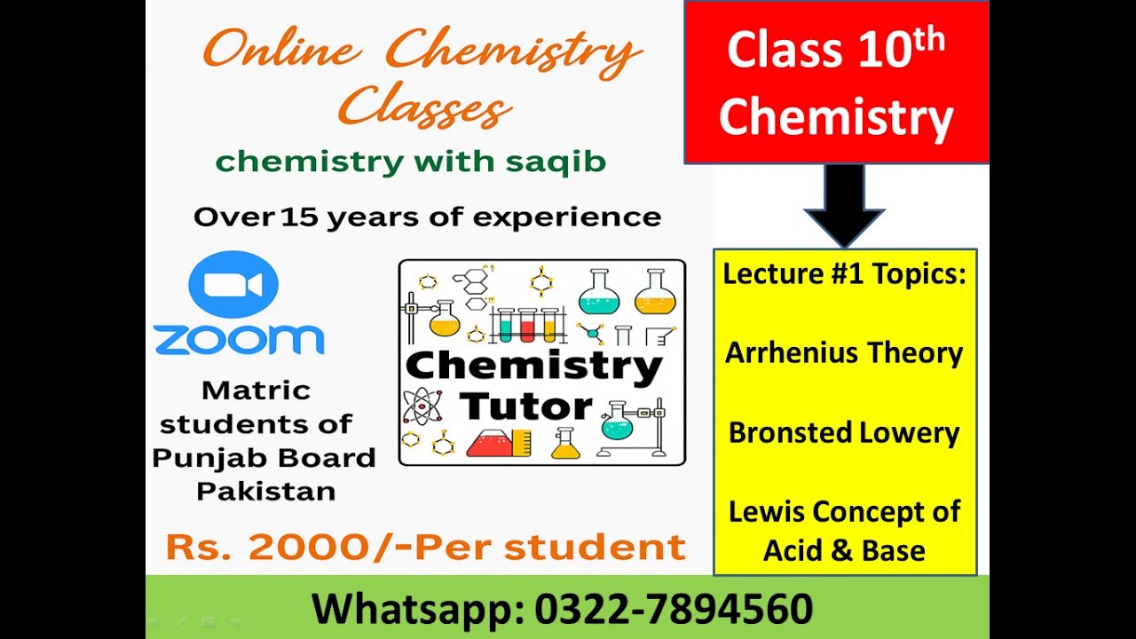 Lecture 1, Chapter 10th, Acid and Bases Theories