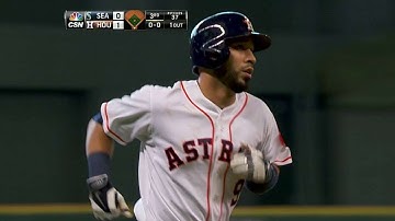 SEA@HOU: Gonzalez opens the scoring with a solo shot