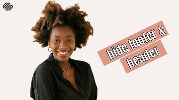 How to hide the footer and header of squarespace sales page