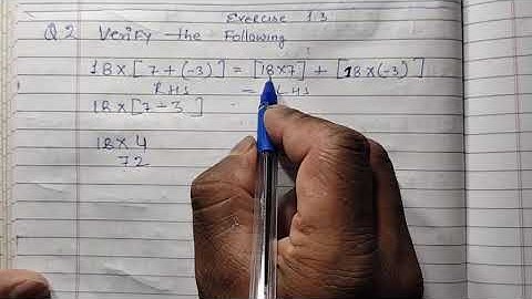 Class 7 - Q 2 - Exercise 1.3 | verify the following