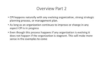 CPI continuous process improvment