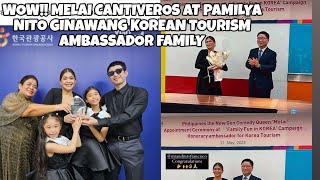 MELAI CANTIVEROS AT PAMILYA NITO GINAWANG KOREAN TOURISM AMBASSADOR FAMILY SA SEOUL KOREA