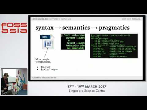Legalese: Software Eats Contract Drafting - Virgil Griffith - FOSSASIA Summit 2017