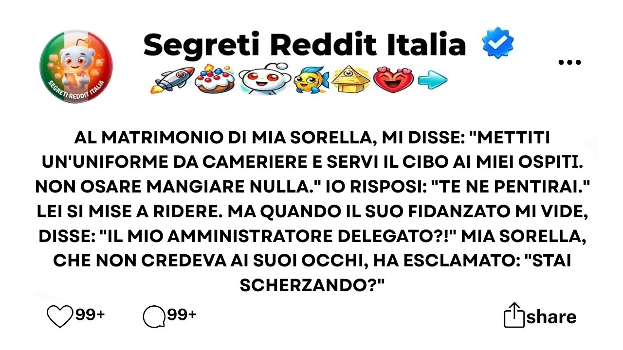 Mentre tutti brindavano al mio matrimonio, ho sentito mia sorella sussurrarmi all'orecchio: «Non ci sono pasti gratis per i disoccupati». Mi aveva lasciata senza piatto al suo ricevimento, davanti...