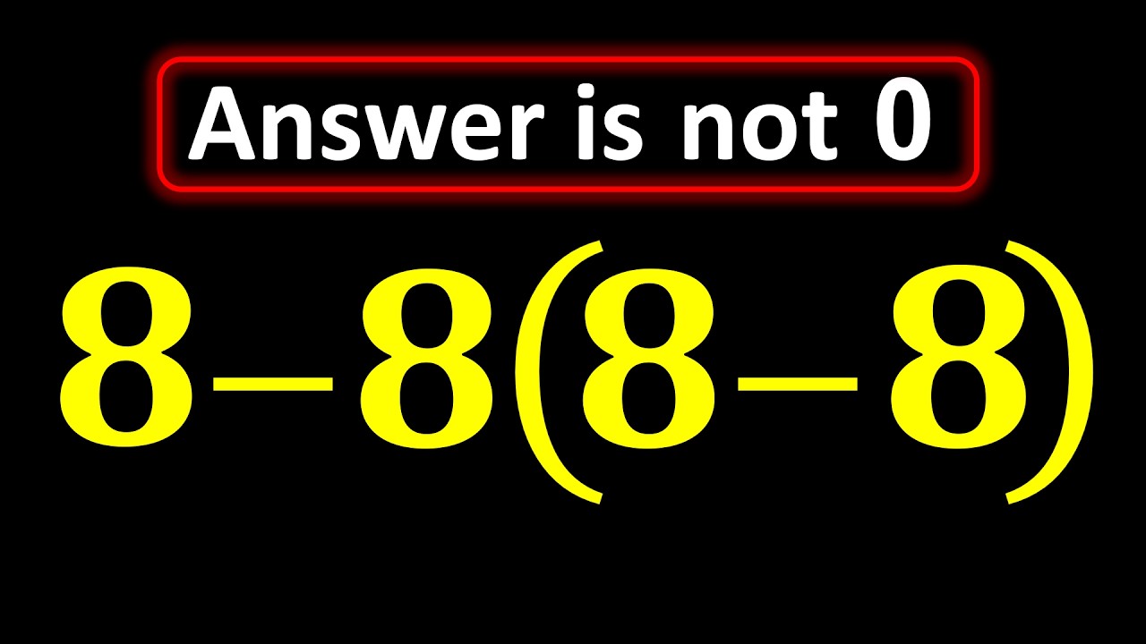 Only 1 in 5 Can Solve This Math Problem!