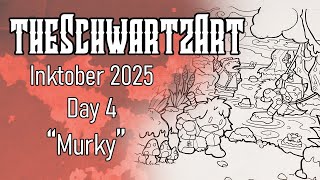 Creating a coloring book in 31 days using Inktober 2025 prompts! Day 4 "Murky".