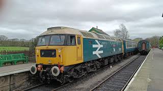 Epping Ongar Railway North Weald Station March 2024
L150 (20227 - Sherlock Holmes) top & tailed with 47635 (Jimmy Milne) arriving at North Weald Station on the Eppinh-Ongar Railway. March 2024. Epping Ongar Railway North Weald Station March 2024