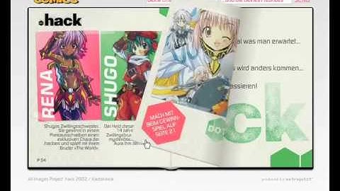 dotHack Productdemo with Pageturn, Pageflip Effect