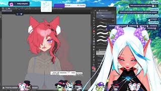 Hair Lineart🖌️Vtuber model making time!   !discord !gg !socials