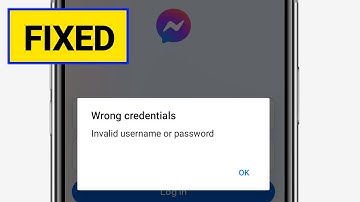 Fix messenger wrong credentials Invalid username or password