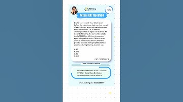 CAT 2024 Quants Preparation |Arithmetic |Time Speed Distance|CATKing PYQ Series |Actual CAT Question