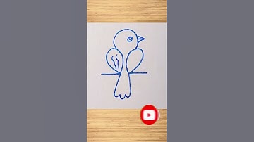 Draw a bird using the number 2 #art #artcontent #shorts