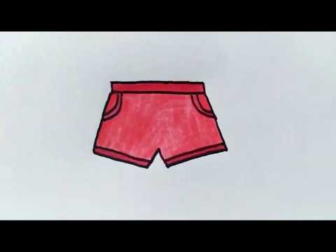 สอนวาดรูปกางเกงขาสั้นแบบง่าย​ ๆ​| Shorts​ Draw​ing​ &​ Coloring​ | My​ Sky​ Channel.