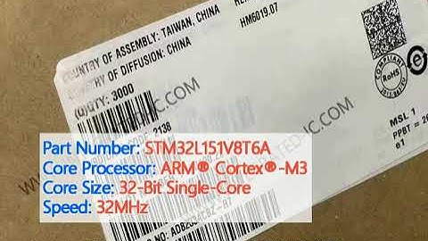 STM32L151V8T6A Microcontroller MCU 32MHz 32-Bit Single-Core Microcontrollers LQFP100