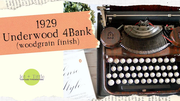 1929 Underwood 4 Bank Vintage Typewriter with Wood Grain finish | Typing Demo