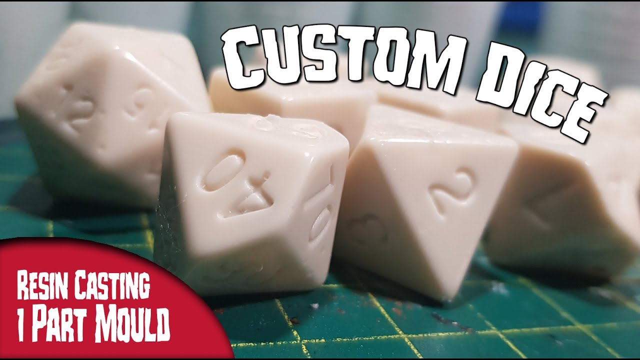 Recasting Tabletop Dice into Custom Dice - Easy Peasy 1 Part Mould