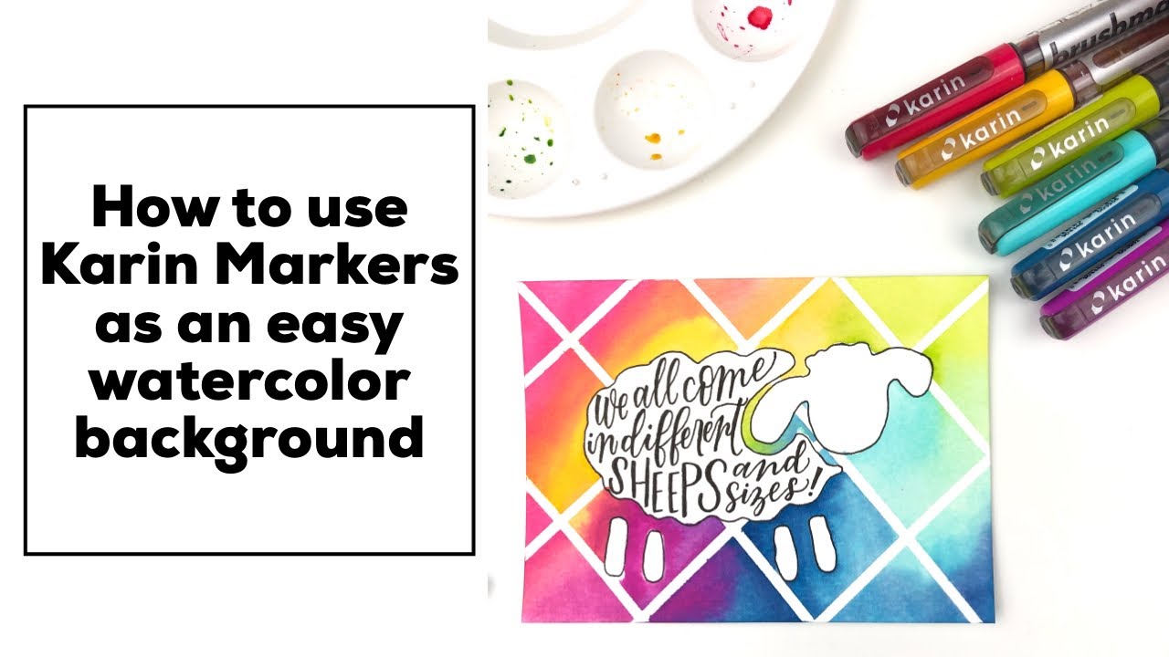 Abstract Watercolor Backgrounds with Karin Markers (plus a bit of mail art)  – K Werner Design Blog