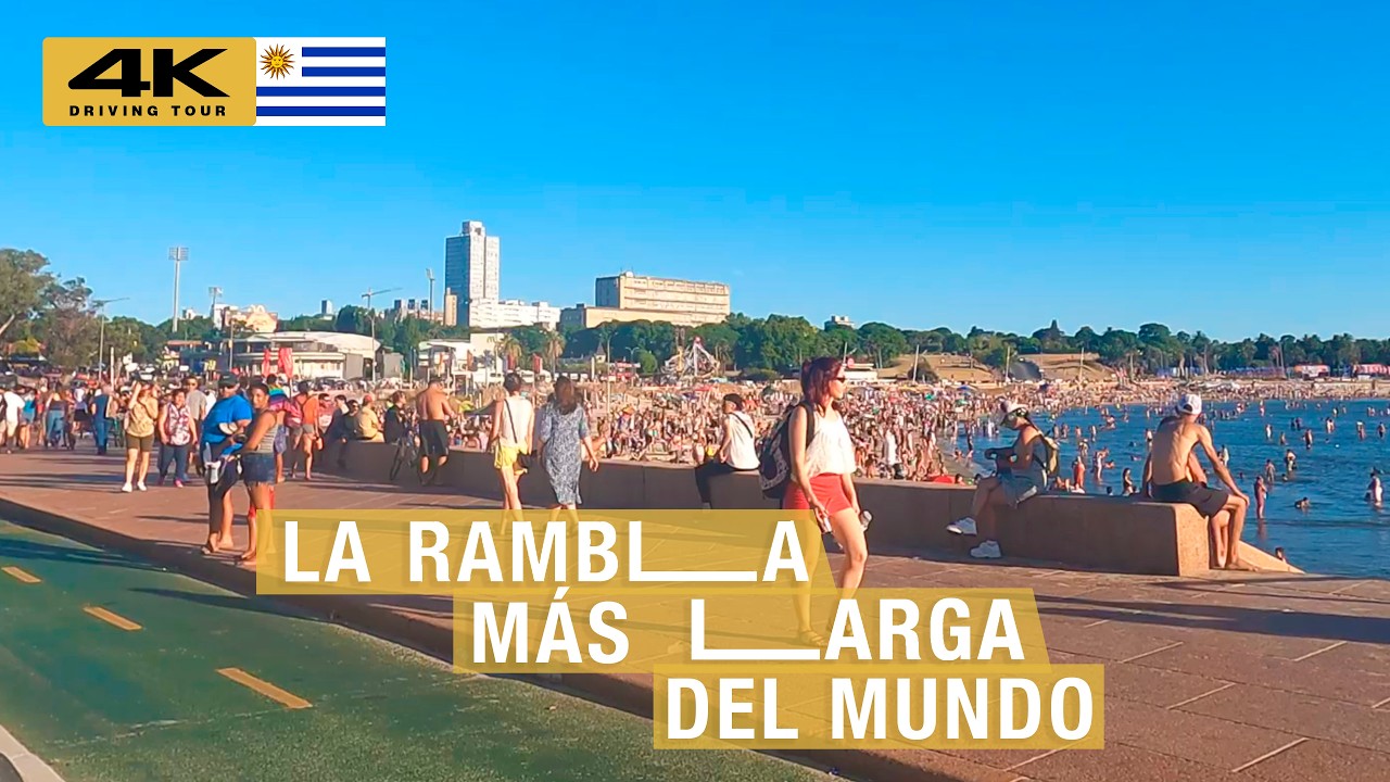 🇺🇾 MONTEVIDEO: La RAMBLA más LARGA del MUNDO | DRIVING TOUR 2025 [ 4K ]