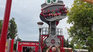 Quirky little childrens ride cleverly themed around engine pistons at
ferrari land portaventura salou spain, crazy is great fun for budding
thrill se...