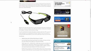 NVIDIA Unveil 3D Vision Technology Wired Glasses $99! Save Money! COMPUTEX 2011