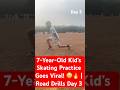 7-Year-Old Kid’s Skating Practice Goes Viral! 😳🔥 | Road Drills Day 3 #skatingjourney #shorts