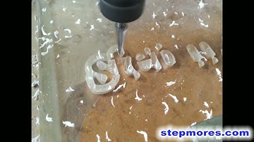 Stepmores CNC Router 3D words engraving acrylic